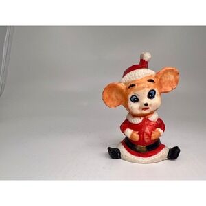 Vintage Christmas Mouse Figurine Holiday Decor Pic N Save
